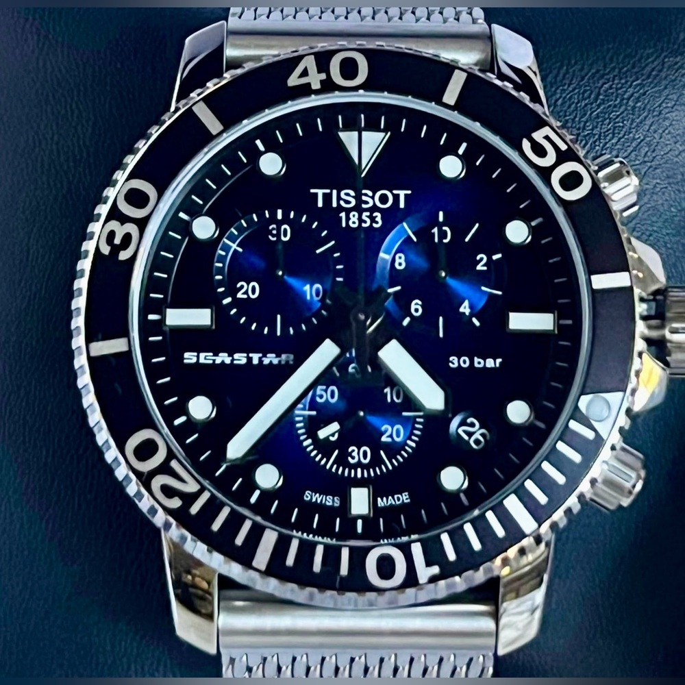 T120.417.11.041.02 - Tissot Men’s Seastar 1000 Chronograph Blue Gradient